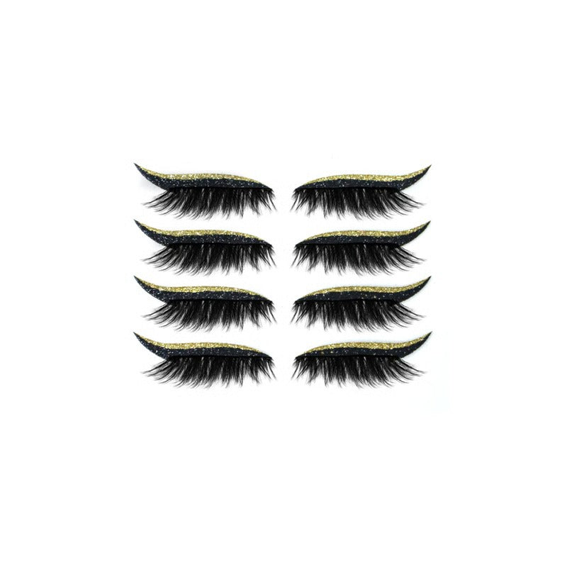 Reusable Adhesive Eyeliner Strip with Peel-and-Stick Lash Application