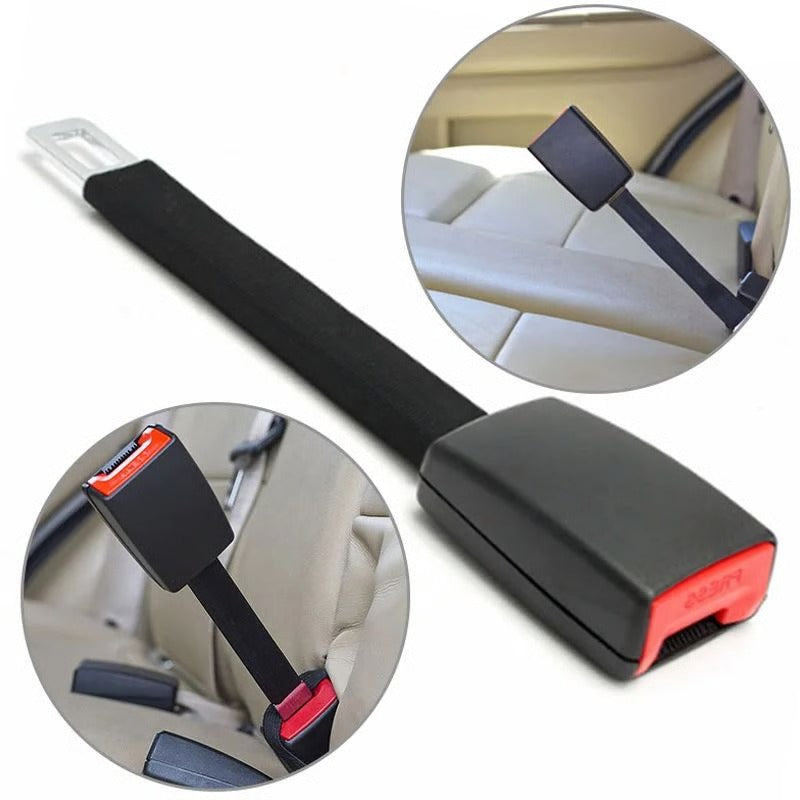 Universal Car Seat Belt Extension Strap Secure Buckle Adjustable Fit