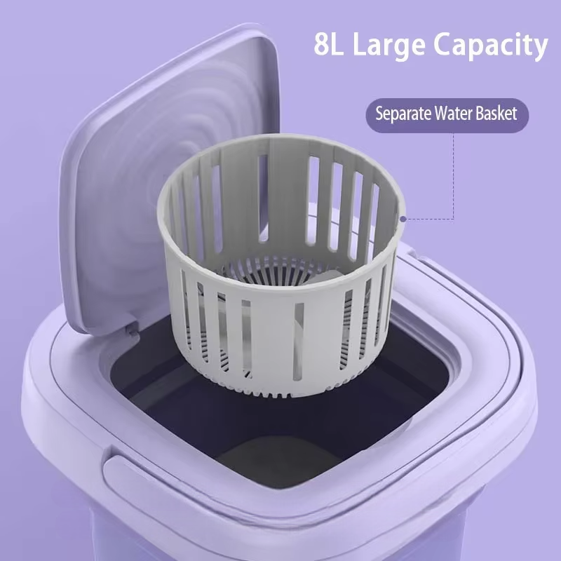 Portable Mini Washing Machine with Dryer Compact Foldable Design