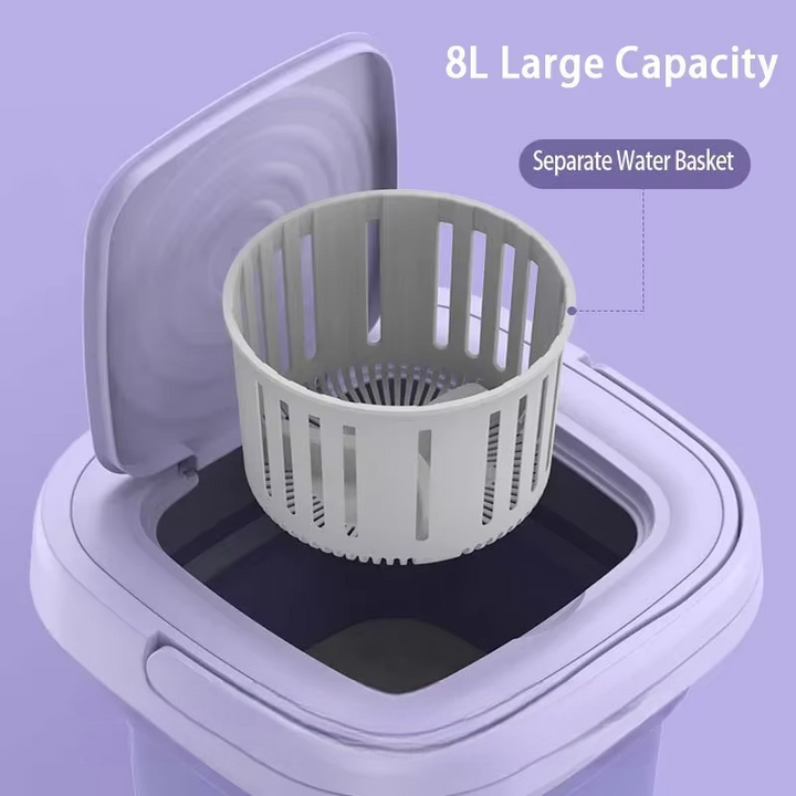 Portable Mini Washing Machine with Dryer Compact Foldable Design