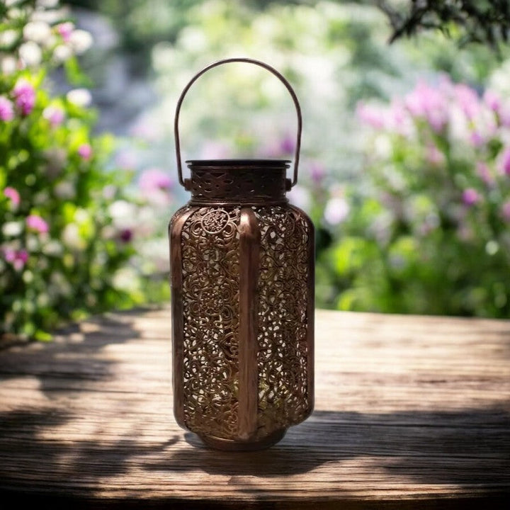 Solar-Powered LED Hanging Lantern Retro Style
