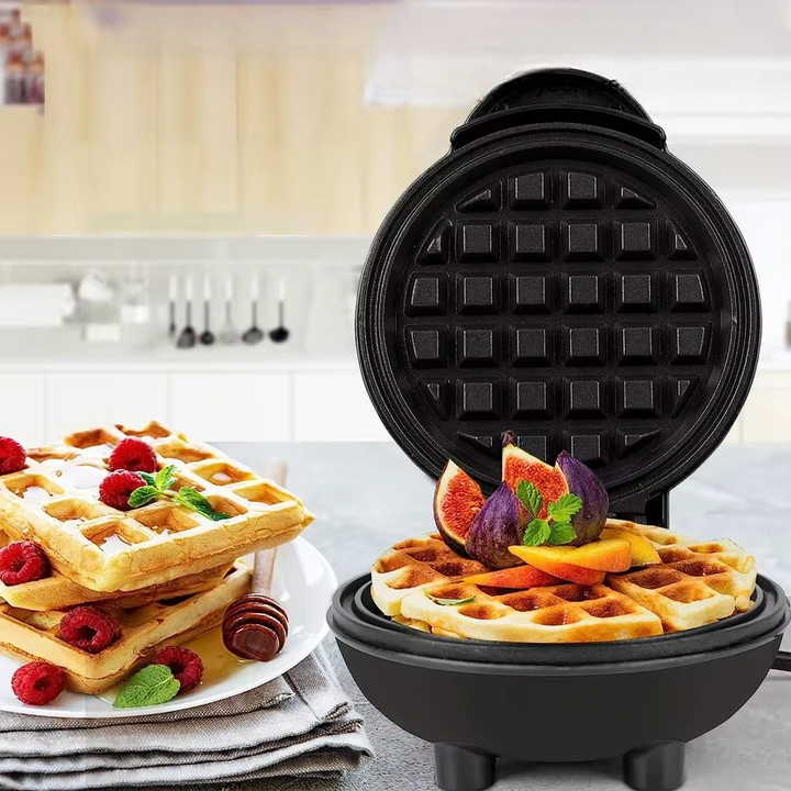 Electric Mini Waffle Maker Nonstick Coating
