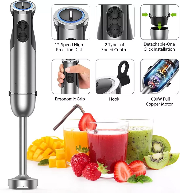 Multifunctional Handheld Immersion Blender 5-in-1