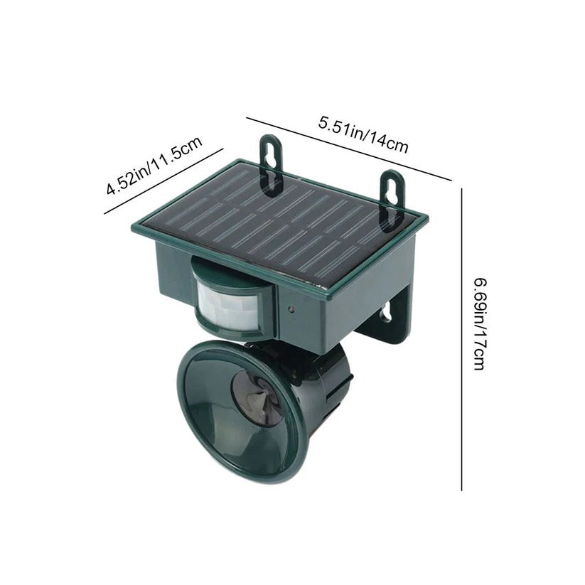 Solar Powered Bird Repeller Motion Sensor Adjustable Sound