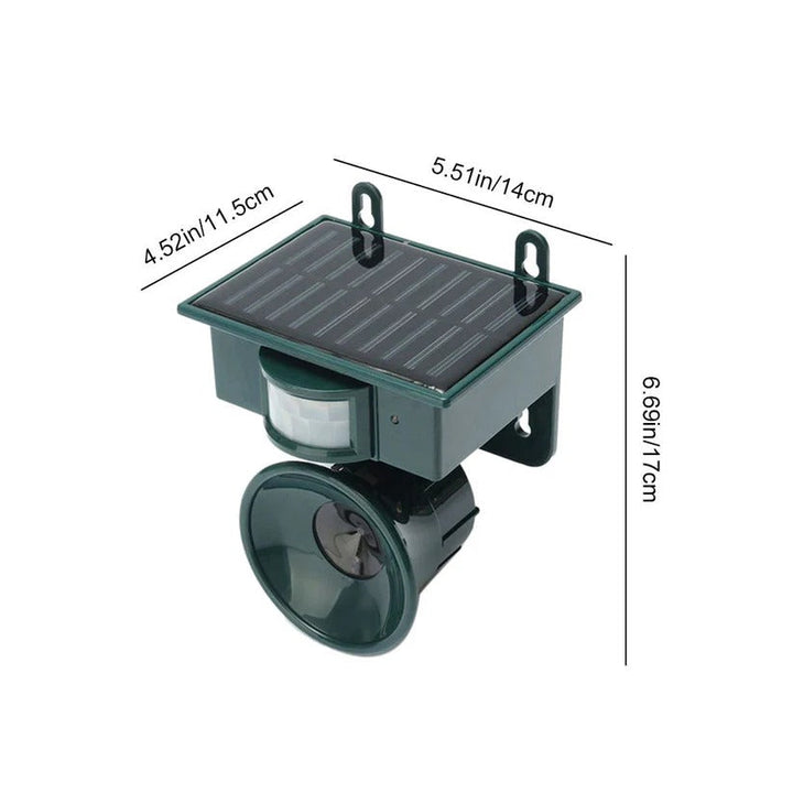 Solar Powered Bird Repeller Motion Sensor Adjustable Sound