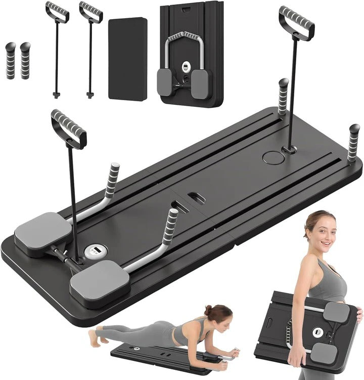 Pilates Reformer Board with Resistance Bands Home Exercise Equipment