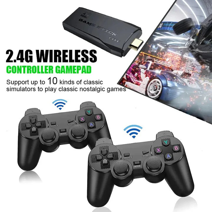 Retro Game Console 64GB 4K Hdmi Output Wireless Controllers