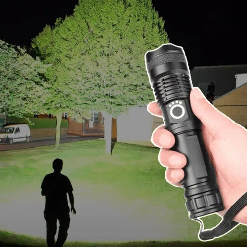 Rechargeable Tactical Flashlight LED Bright Beam - Lenila