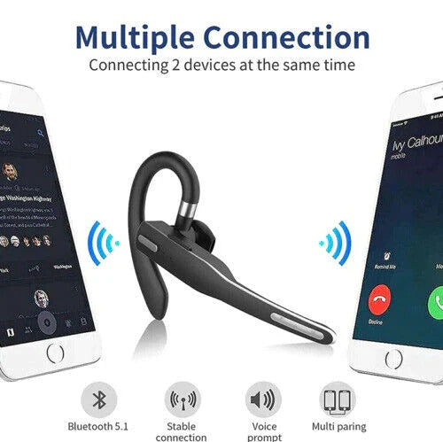 Wireless Bluetooth Headset with Dual Microphones Hands