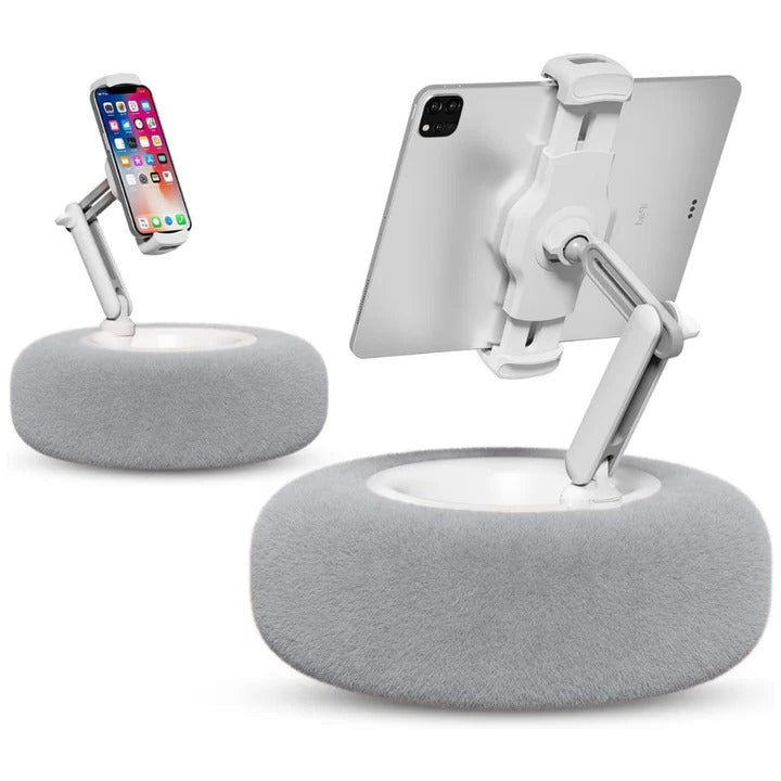 Reading Pillow Plush Fabric with Integrated Phone Holder