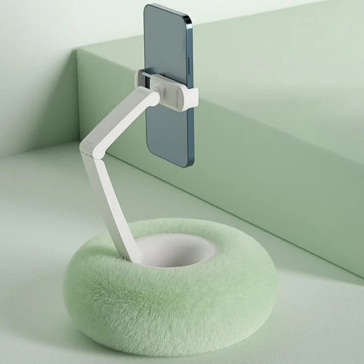 Reading Pillow Plush Fabric with Integrated Phone Holder
