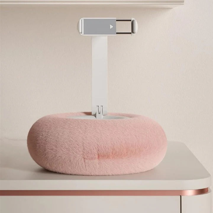 Reading Pillow Plush Fabric with Integrated Phone Holder