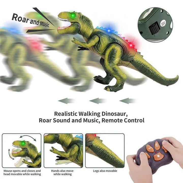 Kids Remote Control Dinosaur Toy Walking Roaring
