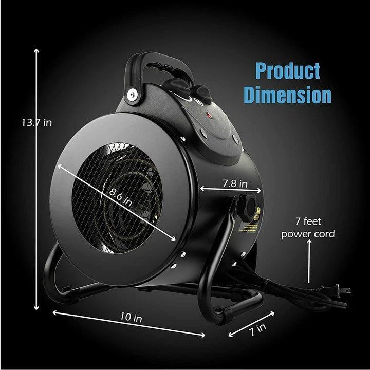 Electric Fan Heater Portable Indoor Workspace Use