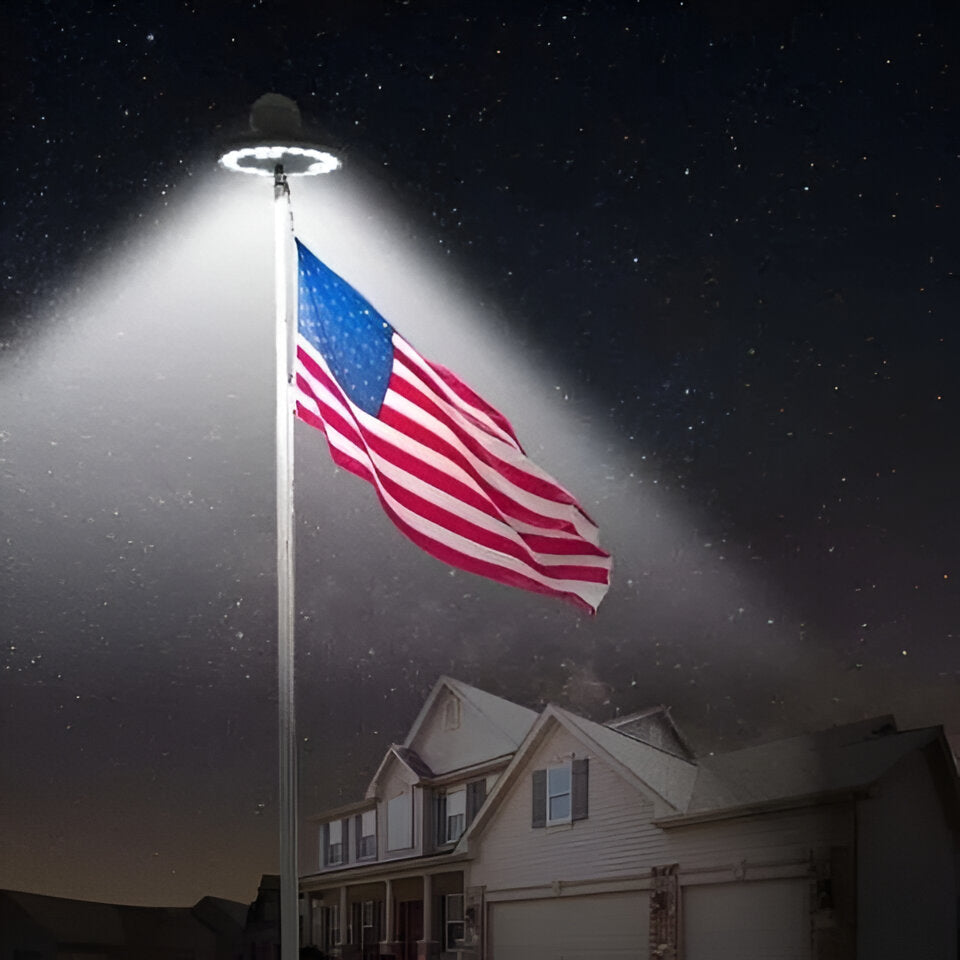 Solar LED Flagpole with Automatic Sensor