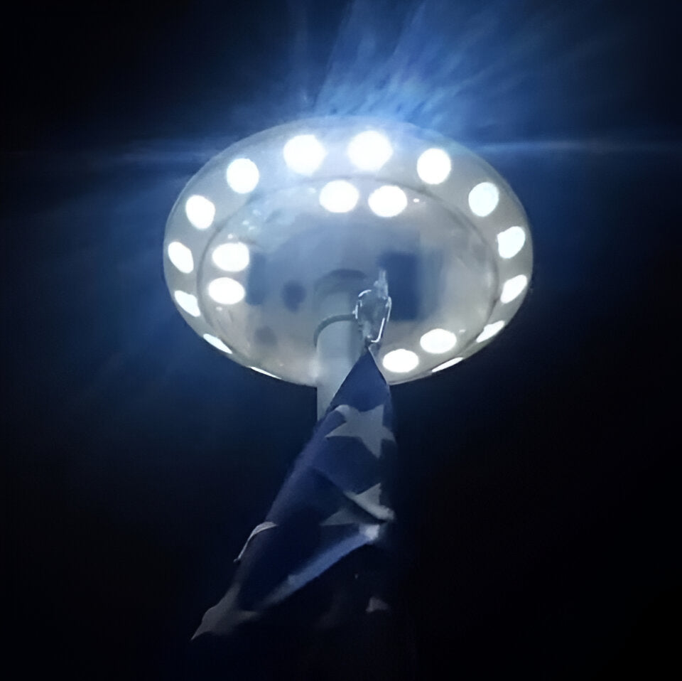 Solar LED Flagpole with Automatic Sensor