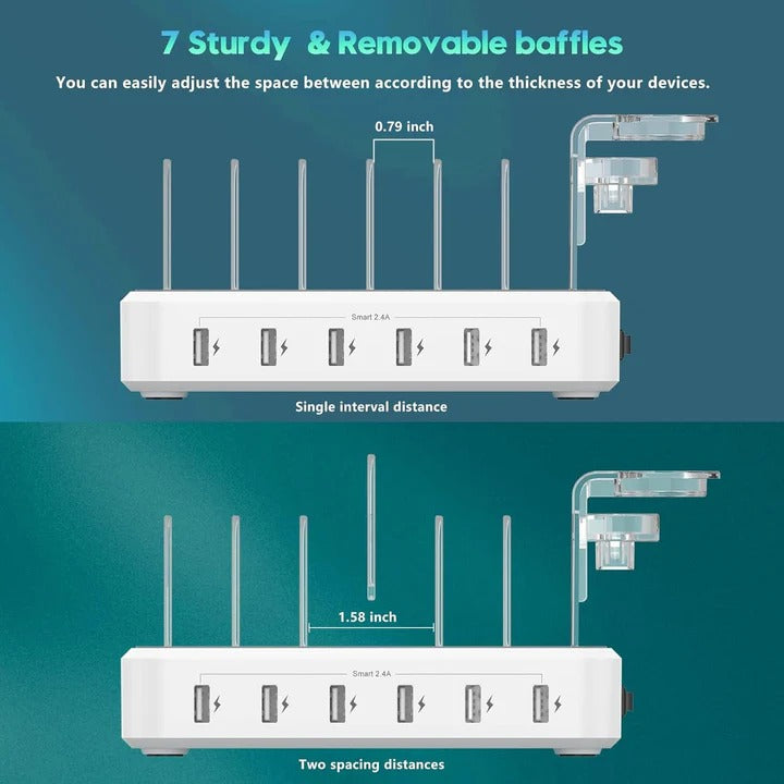 Multi-Device Charging Dock USB Ports Compatible