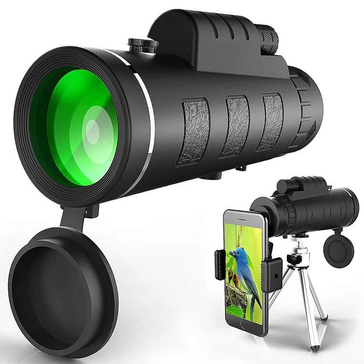 Compact Monocular Telescope with Carrying Case Portable