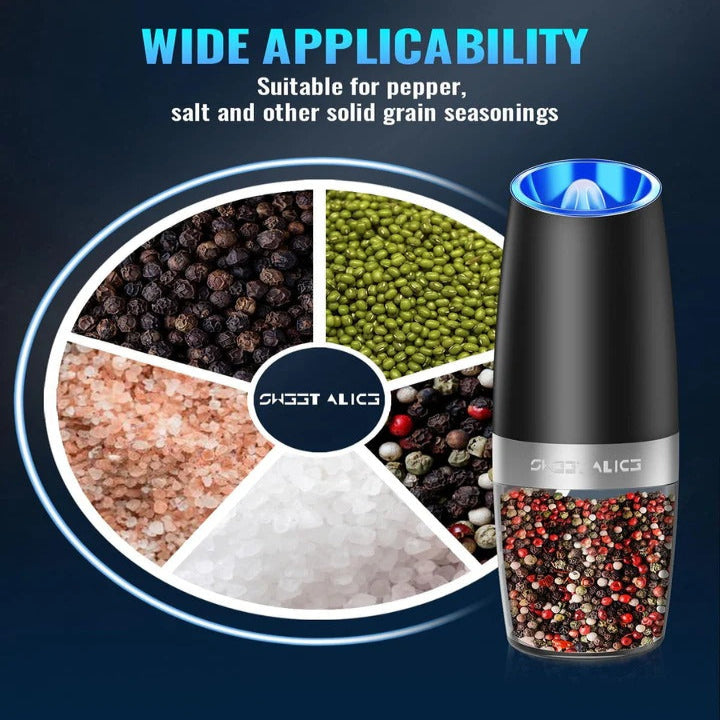 Electric Pepper Grinder and Salt Shaker Mill Set