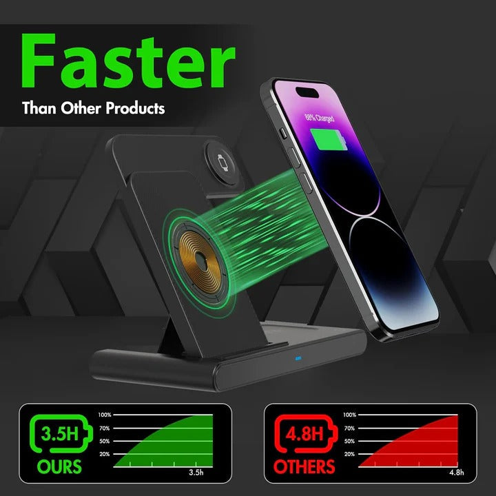 Wireless Charging Station for Apple Devices