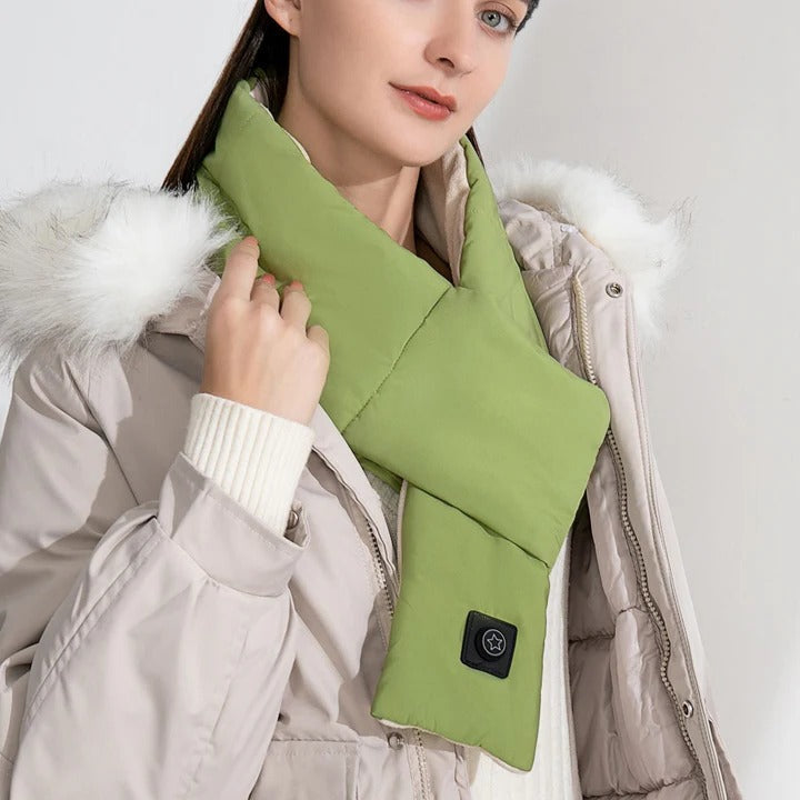 Heated Neck Warmer Scarf Adjustable Temperature Control
