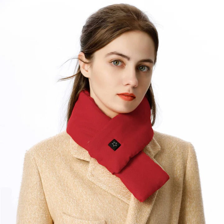Heated Neck Warmer Scarf Adjustable Temperature Control
