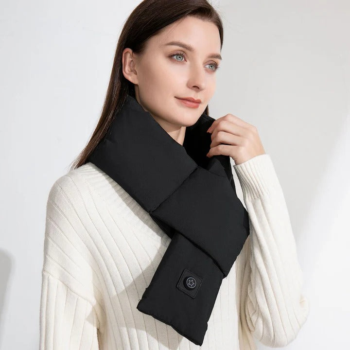 Heated Neck Warmer Scarf Adjustable Temperature Control