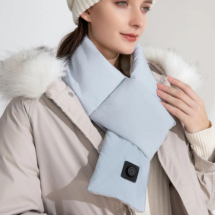 Heated Neck Warmer Scarf Adjustable Temperature Control