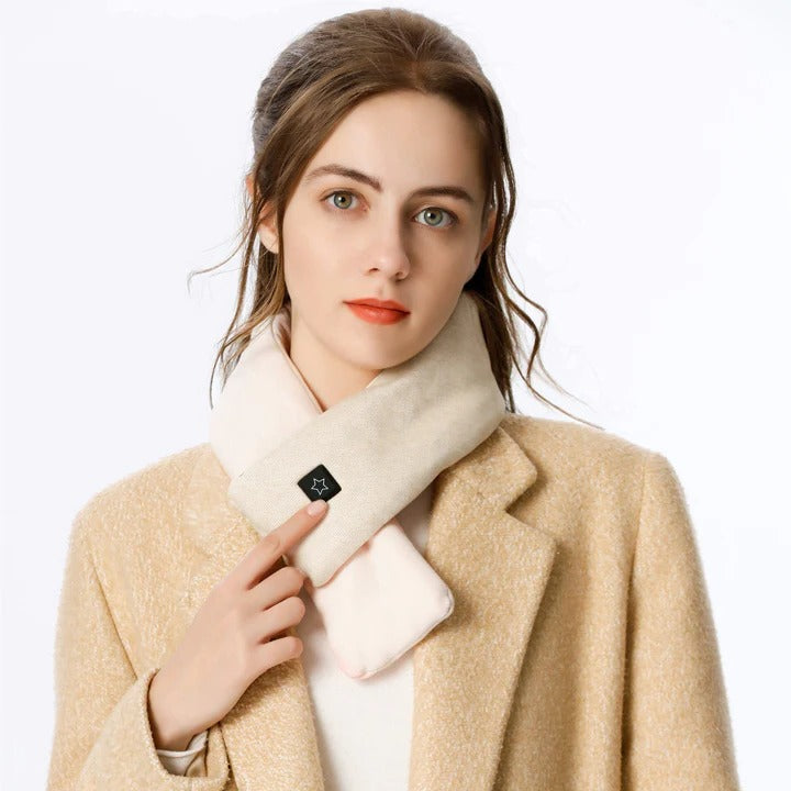 Heated Neck Warmer Scarf Adjustable Temperature Control