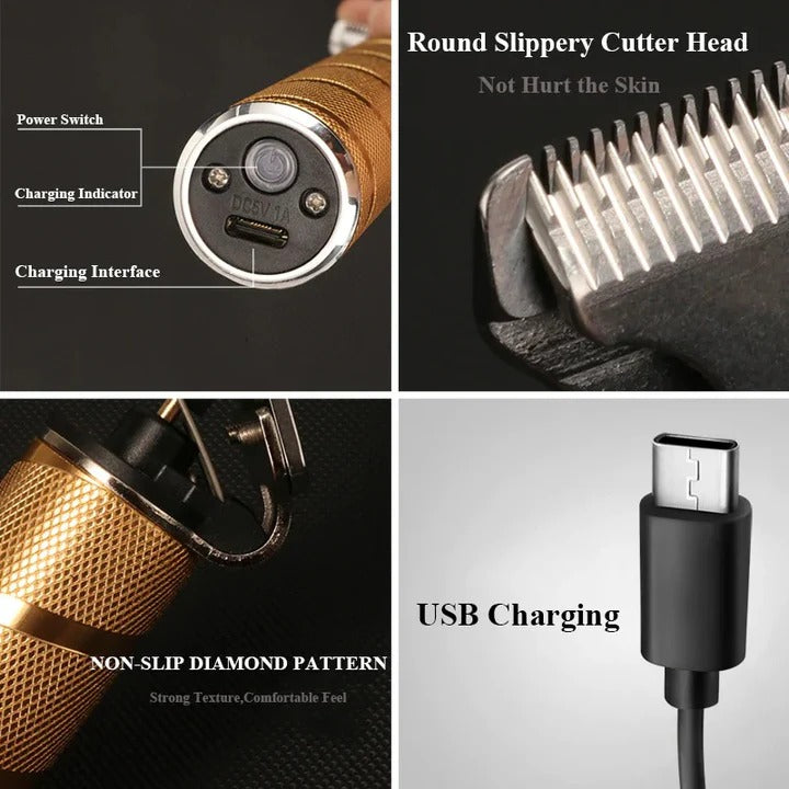 Cordless Hair Clipper Set Rechargeable Adjustable Length
