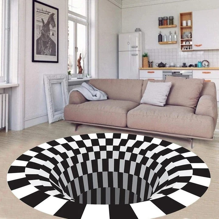 Geometric Pattern Rug with 3D Design - Lenila