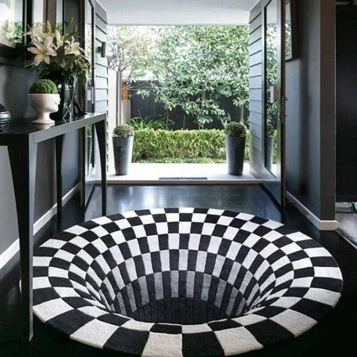 Geometric Pattern Rug with 3D Design