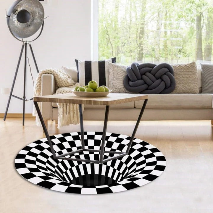 Geometric Pattern Rug with 3D Design