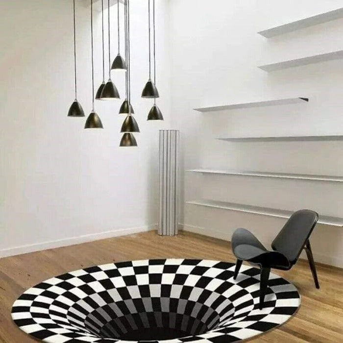 Geometric Pattern Rug with 3D Design