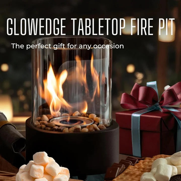 Portable Glass Table Fireplace Compact Design