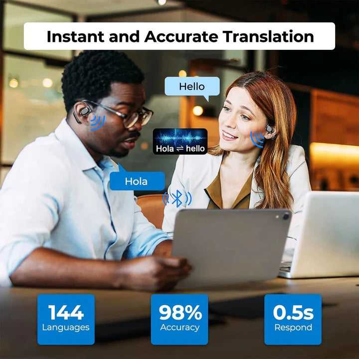 Wireless Translator Earbuds Portable Compact Design