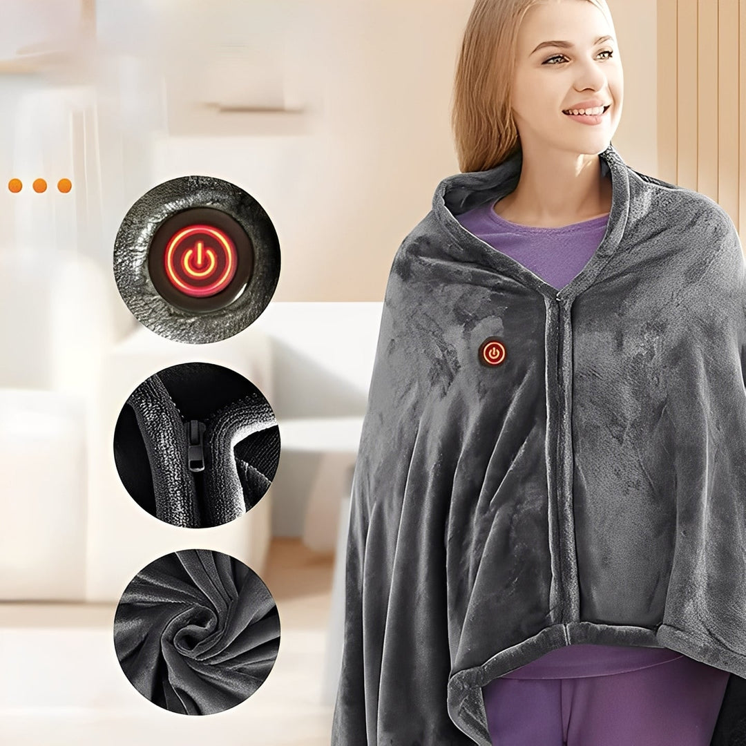 Portable Electric Heated Shawl USB Rechargeable
