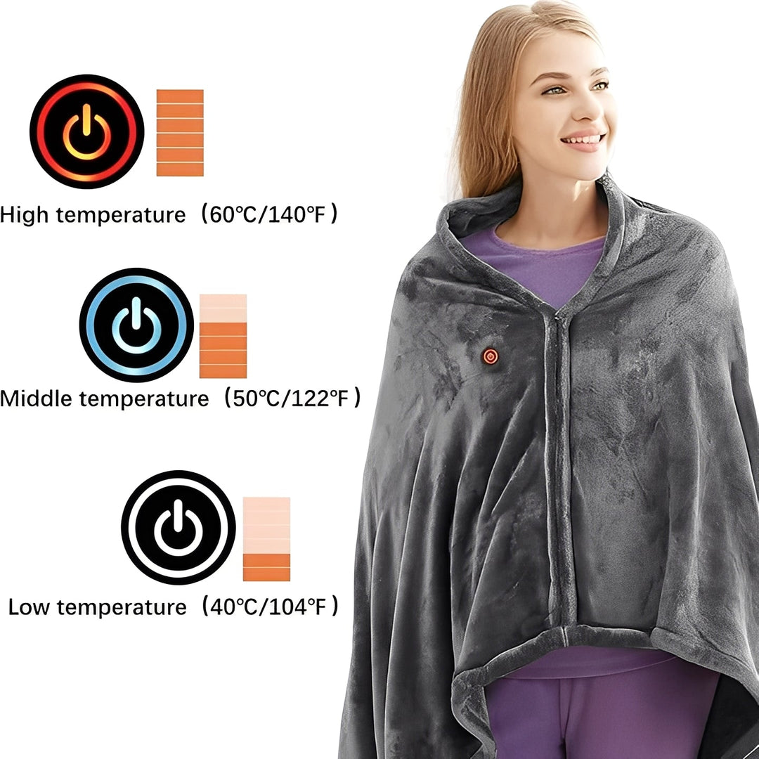 Portable Electric Heated Shawl USB Rechargeable