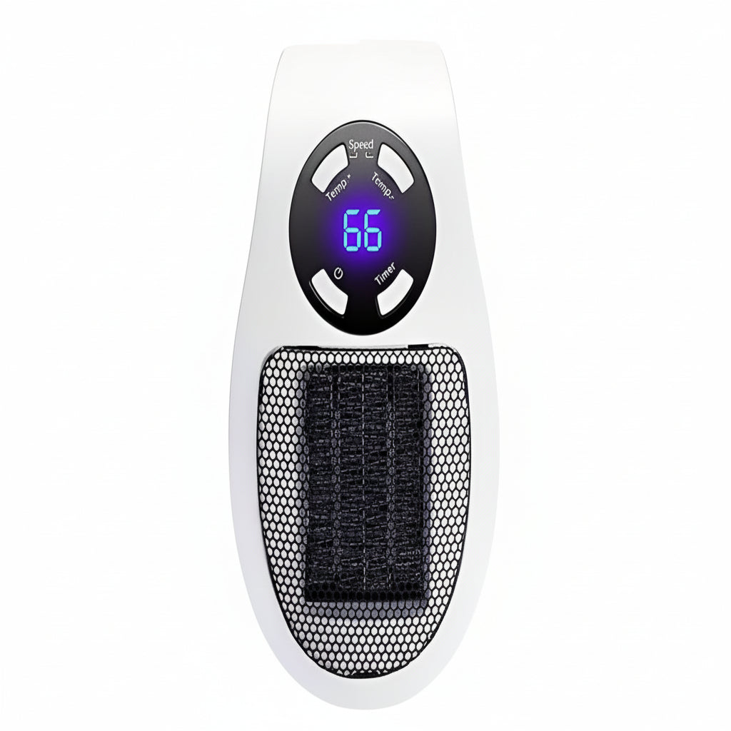 Portable Electric Space Heater with Thermostat Control