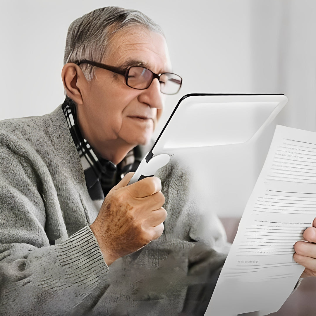 Handheld Folding Magnifier with Built-in LED