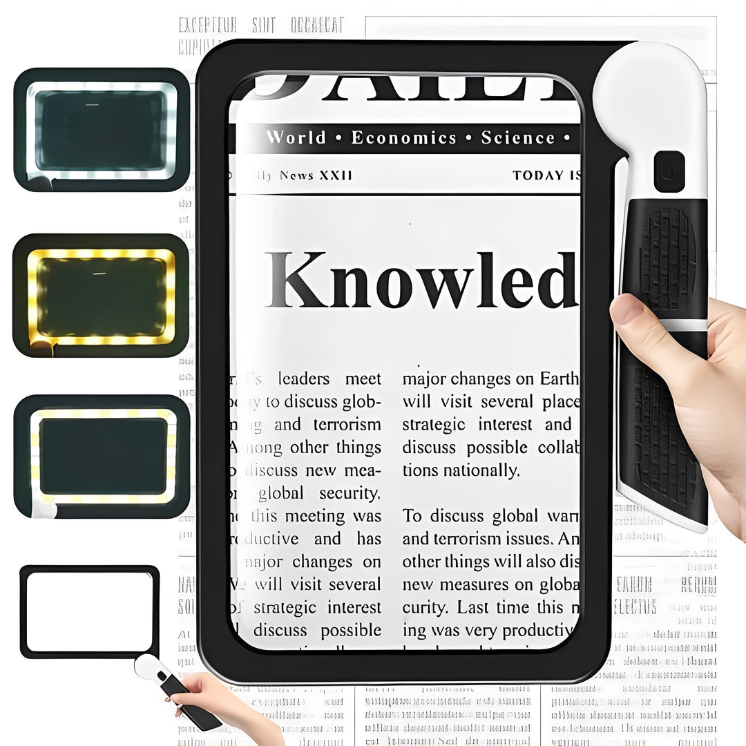 Handheld Folding Magnifier with Built-in LED