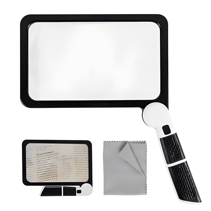Handheld Folding Magnifier with Built-in LED
