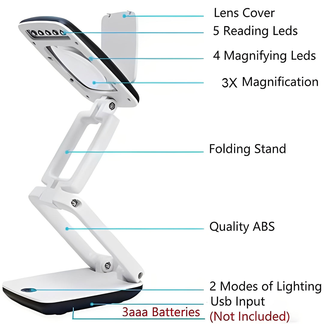 LED Magnifying Desk Lamp Adjustable Arm Task