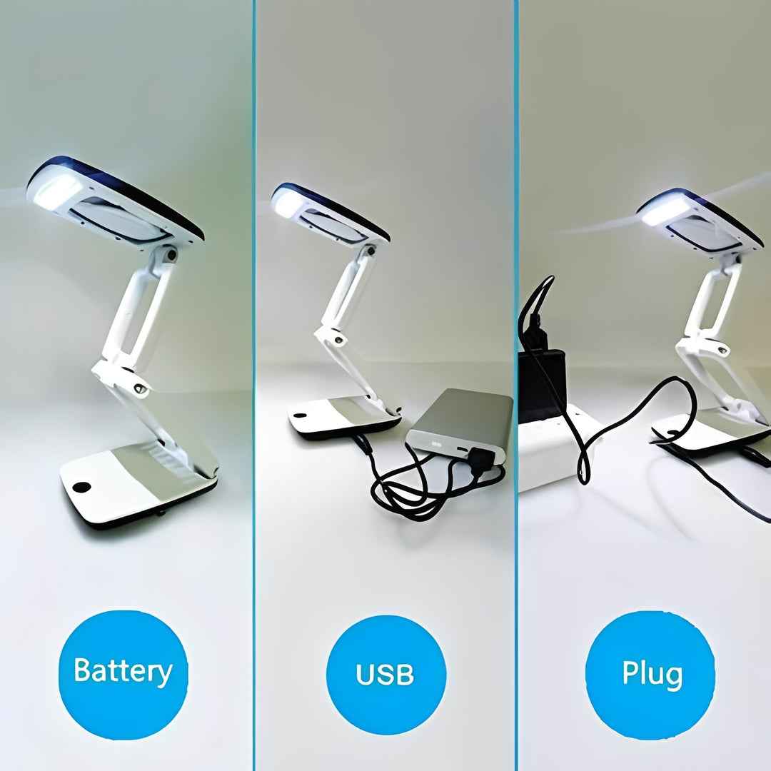 LED Magnifying Desk Lamp Adjustable Arm Task