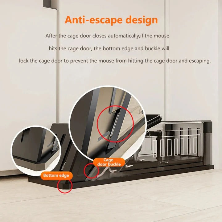 Automatic Mouse Trap Cage with Pressure-Activated Trigger