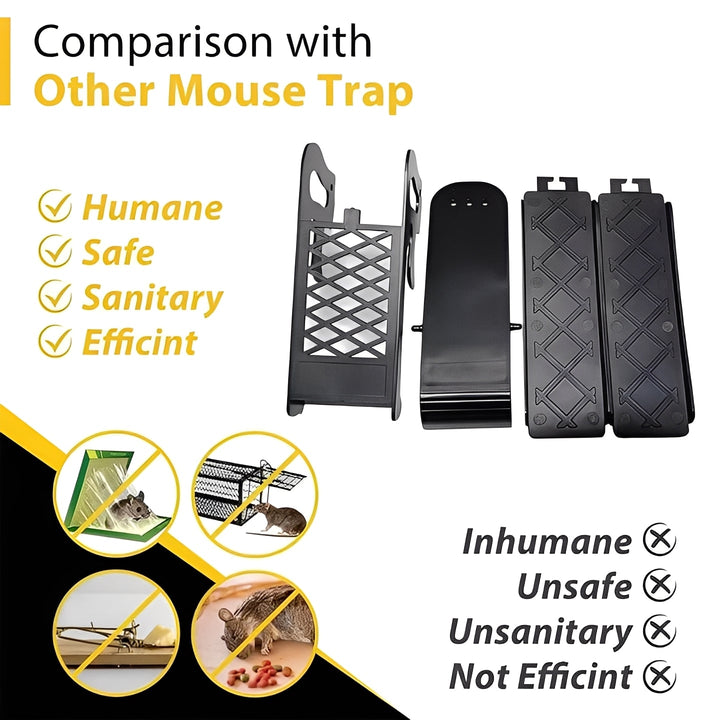 Reusable Plastic Mouse Trap with Ramp Style for Rodent Control
