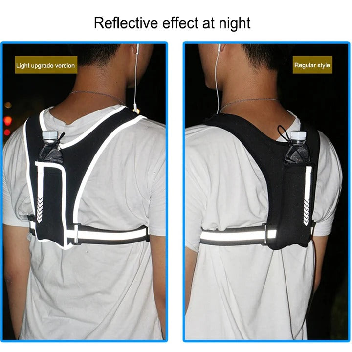 Running Chest Bag with Reflective Safety Vest