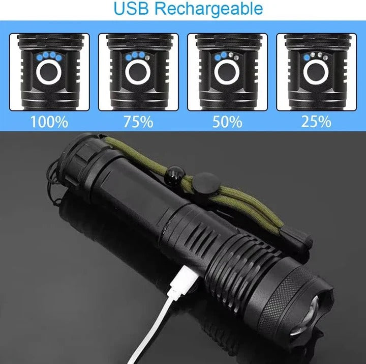 Rechargeable LED Flashlight Portable Handheld
