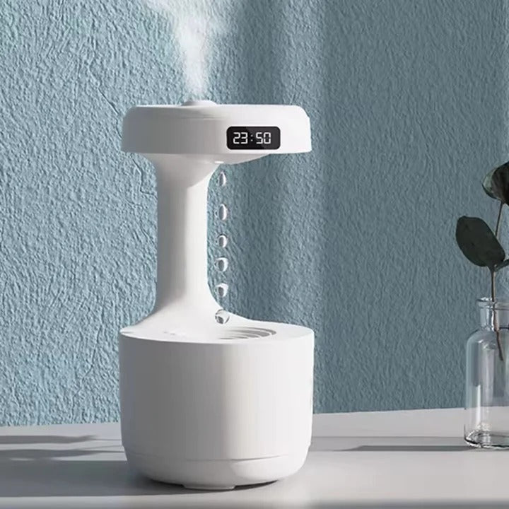 Small Humidifier with LED Display USB Type-C Charging Auto Shutoff