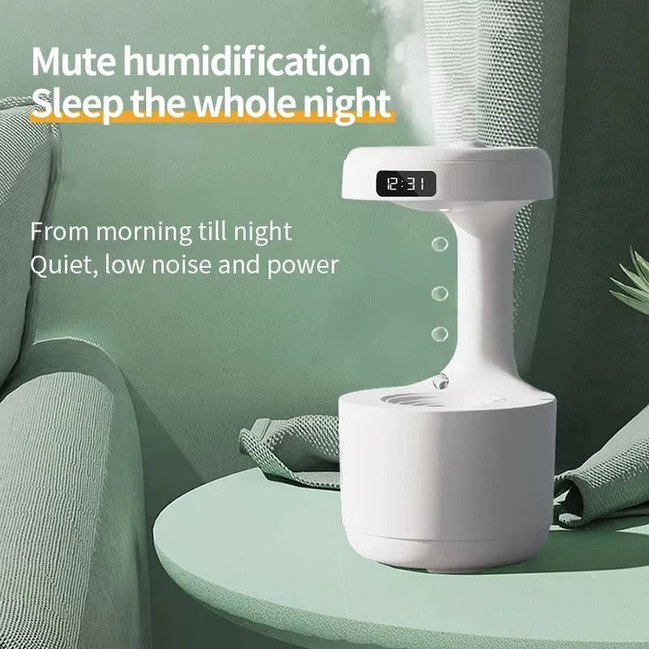 Small Humidifier with LED Display USB Type-C Charging Auto Shutoff